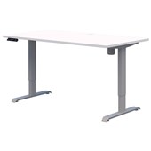 ACCENT RAPID ELECTRIC DESK 1800X800MM SILVER FRAME SNOW VELVET TOP