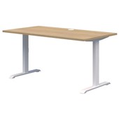 ACCENT RAPID DESK 1500X800MM WHITE FRAME CLASSIC OAK TOP