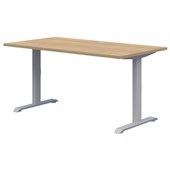 ACCENT RAPID DESK 1500X800MM SILVER FRAME CLASSIC OAK TOP