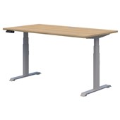 RAPID PREMIUM ELECTRIC DESK 1200X700 CLASSIC OAK TOP SILVER BASE
