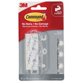 COMMAND CORD CLIPS CLEAR PACK 4