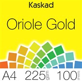 KASKAD COLOURED PAPER A4 225GSM ORIOLE GOLD PACK 100
