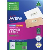 AVERY 959071 L7651 QUICK PEEL ADDRESS LABEL SURE FEED LASER 65UP WHITE PACK 100