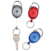 REXEL ID RETRACTABLE SNAP LOCK KEY HOLDER REEL BLUE