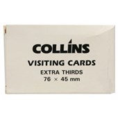 COLLINS SYSTEM CARDS EXTRA THIRDS W76 X L45MM WHITE PACK 52