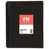 FM INSERT DISPLAY BOOK REFILLABLE 20 POCKET A4 BLACK