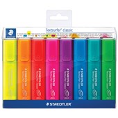 STAEDTLER TEXTSURFER CLASSIC 364 HIGHLIGHTER CHISEL 5MM RAINBOW PACK 8