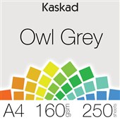 KASKAD COLOURED PAPER A4 160GSM OWL GREY PACK 250