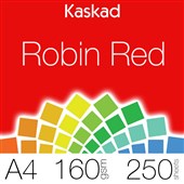 KASKAD COLOURED PAPER A4 160GSM ROBIN RED PACK 250