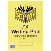 SPIRAX 411 WRITING PAD 8MM RULED A4 100 PAGE