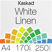 KASKAD COLOURED PAPER A4 170GSM WHITE LINEN PACK 250