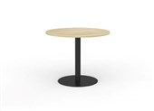 POLO MEETING TABLE COLOUR BLACK FRAME 900MM ATLANTIC OAK TOP 25MM