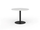 POLO MEETING TABLE COLOUR BLACK FRAME 900MM WHITE TOP 25MM