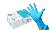 TASMAN DISPOSABLE NITRILE GLOVE POWDER FREE SKY BLUE MEDIUM BOX  100