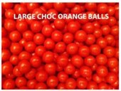 LOLLIES CHOCOLATE ORANGE BALLS LARGE 1KG