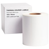 THERMAL COURIER LABEL PERFORATED 102 X 76MM 500 LABELS
