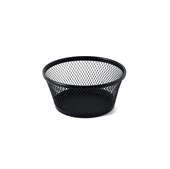 METAL MESH PAPERCLIP DISH HOLDER BLACK