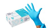 TASMAN DISPOSABLE NITRILE GLOVE POWDER FREE SKY BLUE XLARGE BOX  100
