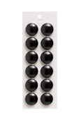 MAGNETIC BUTTONS 30MM BLACK PACK 12