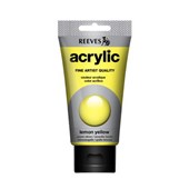 REEVES PREMIUM ACRYLIC PAINT 75ML TUBE LEMON YELLOW