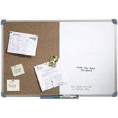 QUARTET PENRITE CORKBOARDWHITEBOARD ALUMINIUM FRAME NONMAGNETIC 900 X 600MM