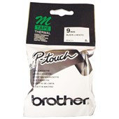 BROTHER MK221 LAMINATED LABELLING TAPE 9MM BLACK ON WHITE