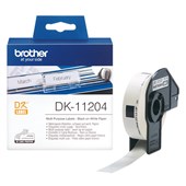 BROTHER DK11204 LABEL ROLL 17 X 54MM WHITE ROLL 400