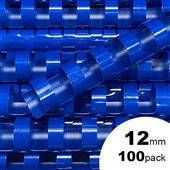 GBC PLASTIC BINDING COMB ROUND 21 LOOP 12MM A4 BLUE PACK 100