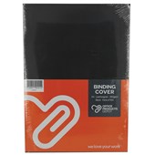 OPD BINDING COVER LEATHERGRAIN A4 250GSM BLACK PACK 100