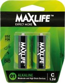 MAXLIFE BATTERY ALKALINE SIZE C PACK 2