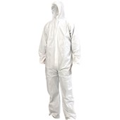 PROCHOICE COVERALL DISPOSABLE SMS MEDIUM WHITE