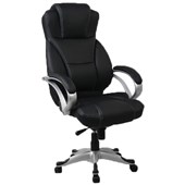 SYLEX DARTH EXECUTIVE CHAIR HIGHBACK 1LEVER PU LEATHER BLACK