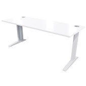 ZEALAND MIRAGE DESK W1500 X D600 X H725MM SILVER BASE WHITE TOP