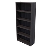 ZEALAND BOOKCASE 4 SHELVES W800 X D300 X H1800MM WITH 50MM FEET FIORDLAND ELM