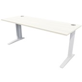 ZEALAND MIRAGE DESK W1500 X D600 X H725MM SILVER BASE COASTAL ELM TOP