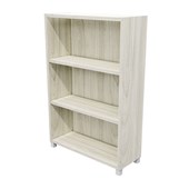 ZEALAND BOOKCASE 2 SHELVES W800 X D300 X H1200MM WITH 50MM FEET COASTAL ELM