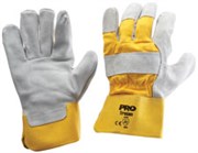 PROCHOICE SAFETY GLOVES GENERAL PURPOSE 940GY LEATHERCOTTON YELLOWGREY PAIR