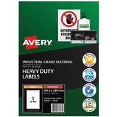 AVERY 936067 J4776 HEAVY DUTY INKJET LABELS 1UP WHITE PACK 10