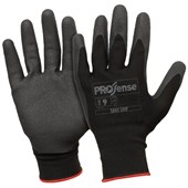 PROCHOICE PROSENSE GLOVES SAND GRIP SIZE 12 PAIR BLACK