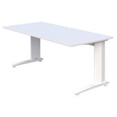 ACCENT ENERGY DESK POWDERCOAT D800 X W1200 X H710MM WHITE FRAME SNOWDRIFT  TOP