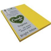 TROPHEE COLOURED PAPER A4 80GSM BRIGHT YELLOW PACK 100