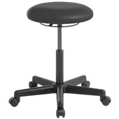 EDEN BUTTON MIDLIFT STOOL BLACK VINYL