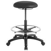 EDEN BUTTON HIGHLIFT STOOL BLACK VINYL