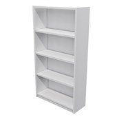 ZEALAND COMMERCIAL BOOKCASE 4 TIER W800 X D300 X H1500MM WHITE