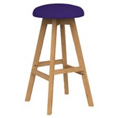 KNIGHT LUNA BUTTON BARSTOOL PLUM