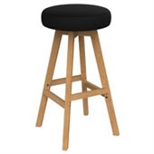 KNIGHT LUNA BUTTON BARSTOOL BLACK PU