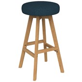 KNIGHT LUNA BUTTON BARSTOOL DEEP BLUE