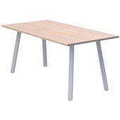 MODELLA II TABLE W1500 X D750 X H720MM WHITE FRAME REFINED OAK