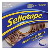 SELLOTAPE STICKY LOOP SPOTS PERMANENT 22MM PACK 125