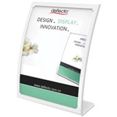 DEFLECTO ANTI GLARE CURVED SIGN HOLDER A6 WHITE